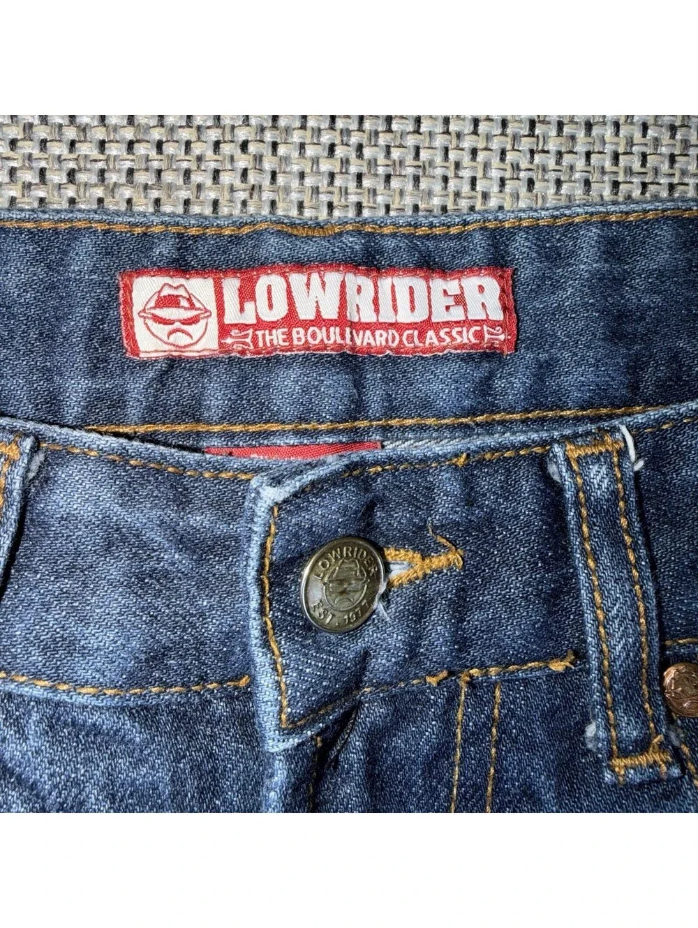 Y2K Lowrider The Boulevard Classic Jeans Men’s 34x32 Dark Wash Straight Leg